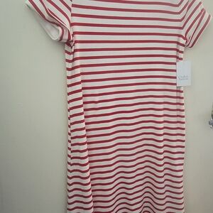 Croft & Barrow Kids Dress in Red and White Stripes